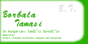 borbala tamasi business card